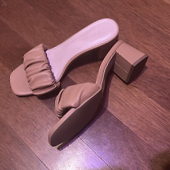 NEW Harper Mule Heeled Sandal Tan  - 8 - Picture 4 of 10